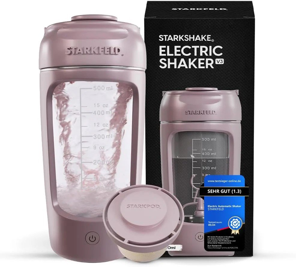 STARKFELD Prenosný elektrický shaker na proteín 650 ml, ružový