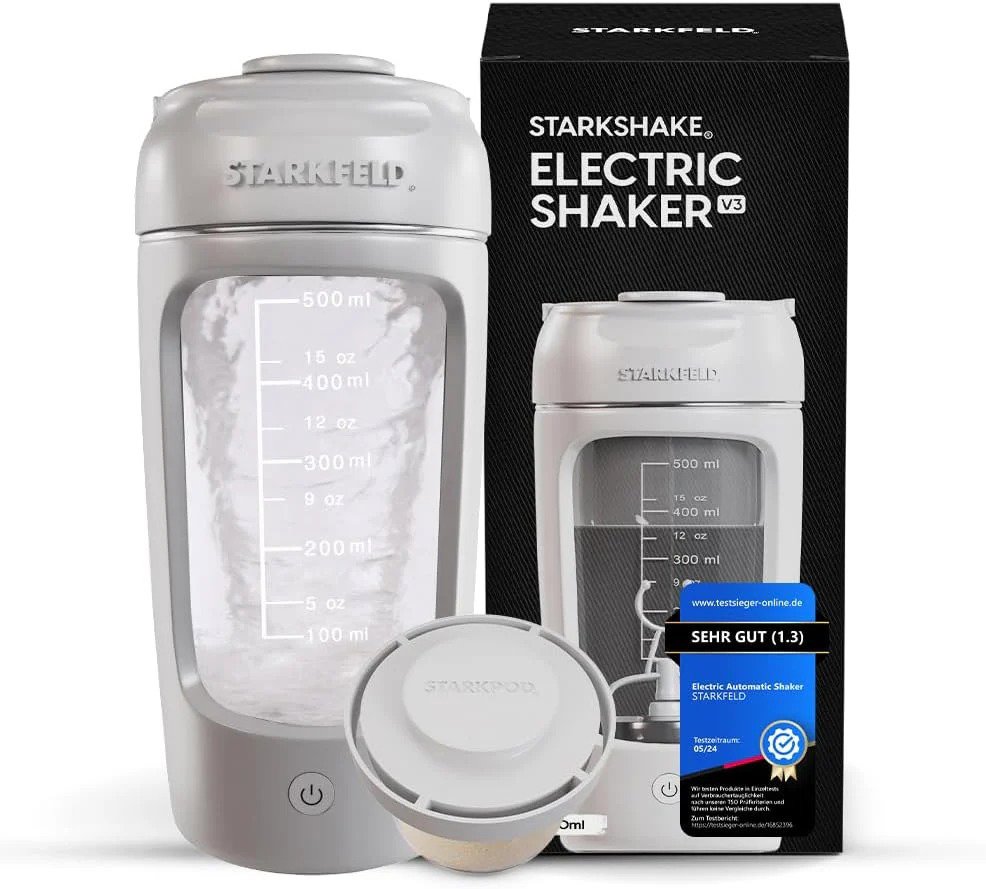 STARKFELD Prenosný elektrický shaker na proteín 650 ml, biely