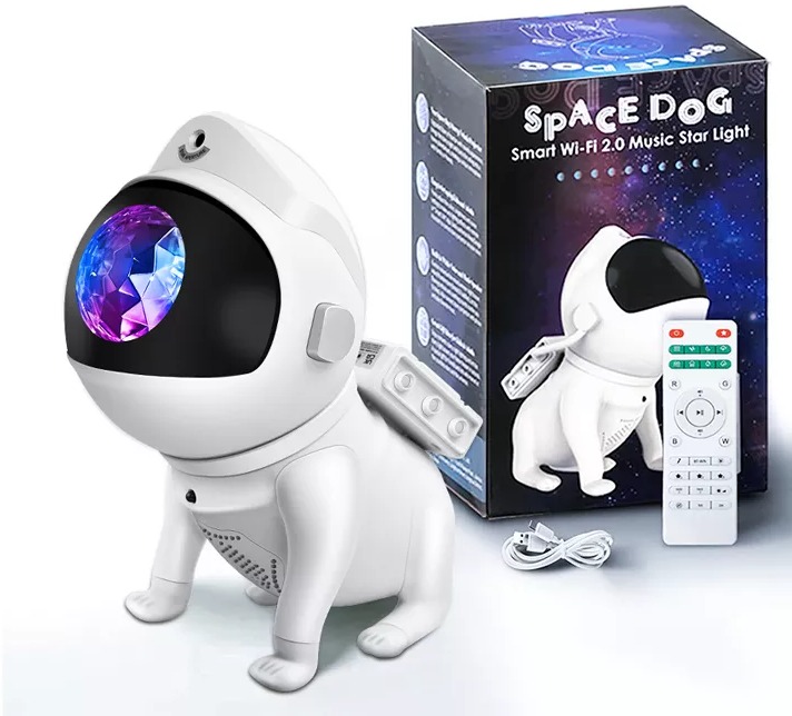 Bolong Projektor nočnej oblohy v podobe vesmírneho psa – Bluetooth