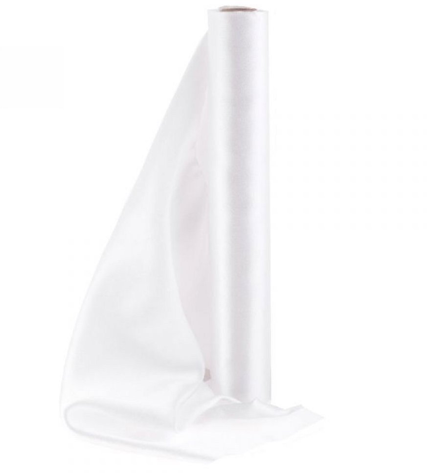 PartyDeco Satén 36 cm/9 m bílý