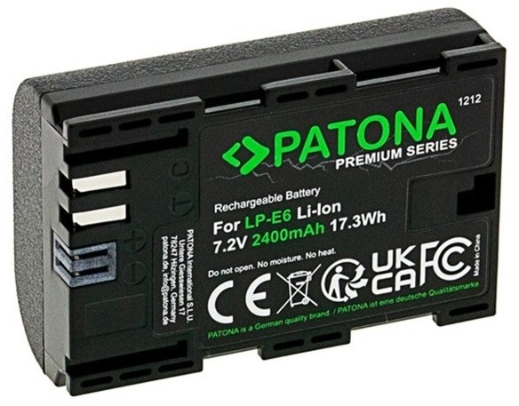 PATONA pre Canon LP-E6 2400 mAh Li-Ion Premium