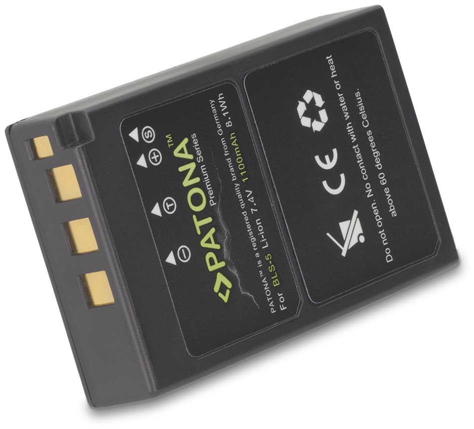 PATONA pre Olympus BLS5/BLS-5 1100mAh Li-Ion Premium