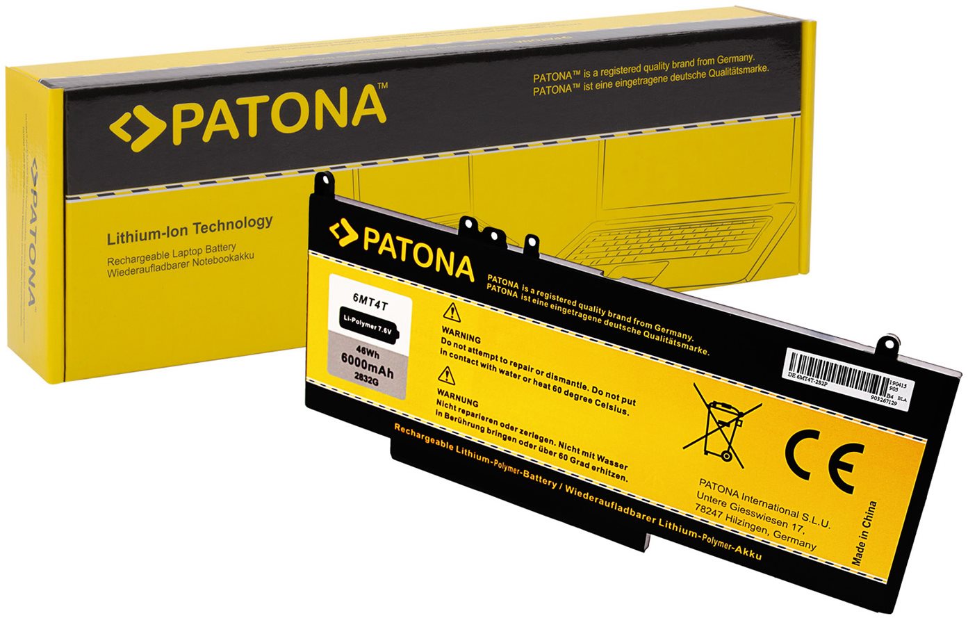 PATONA pre Dell Latitude 14 Serie, 14 5000 Serie, 14 5000 Serie-E5470, 14-E5470 Serie, E5470 Serie 6