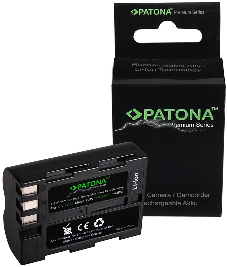 PATONA do Nikon EN-EL3e 2000 mAh Li-Ion Premium