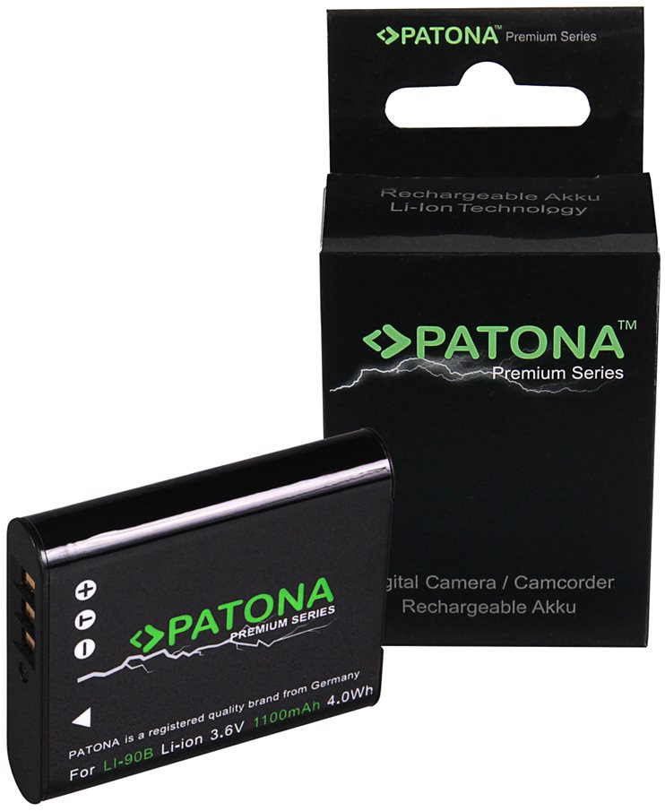 PATONA do Olympus Li-90B/Li-92B 1100 mAh Li-Ion Premium