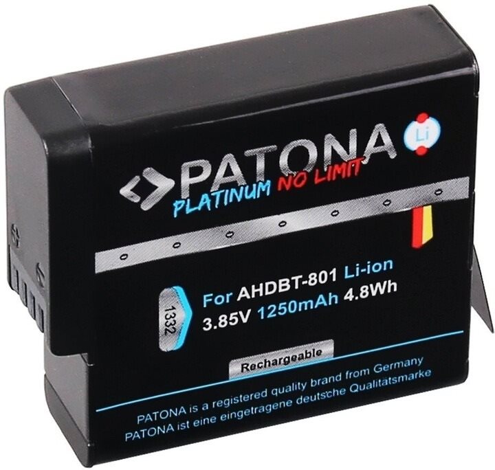 PATONA na GoPro Hero 5/6/7/8 1 250 mAh Li-Ion Platinum