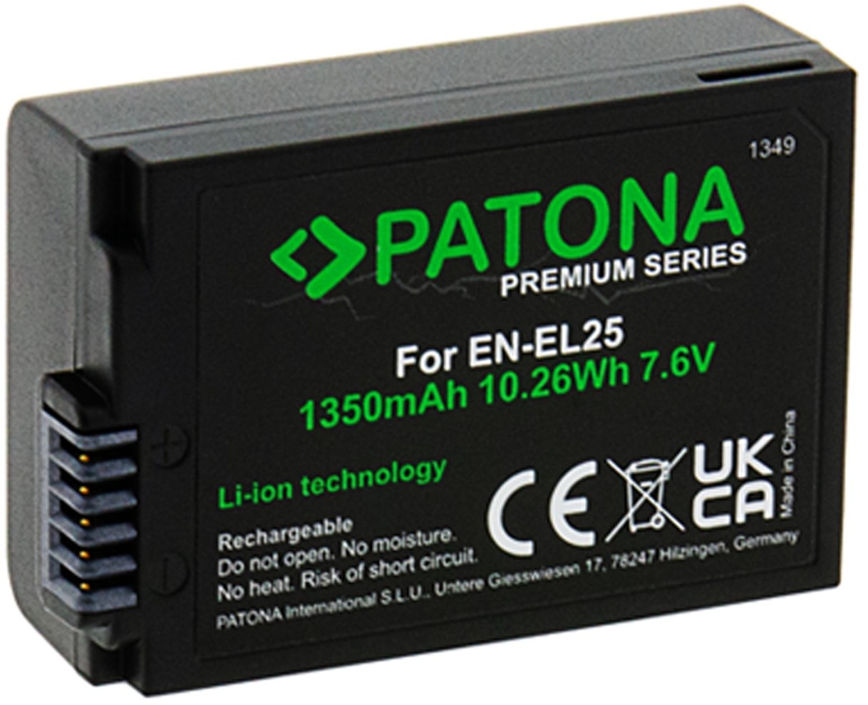 PATONA pre Nikon EN-EL25 1280 mAh Li-Ion Premium Z50/Z fc