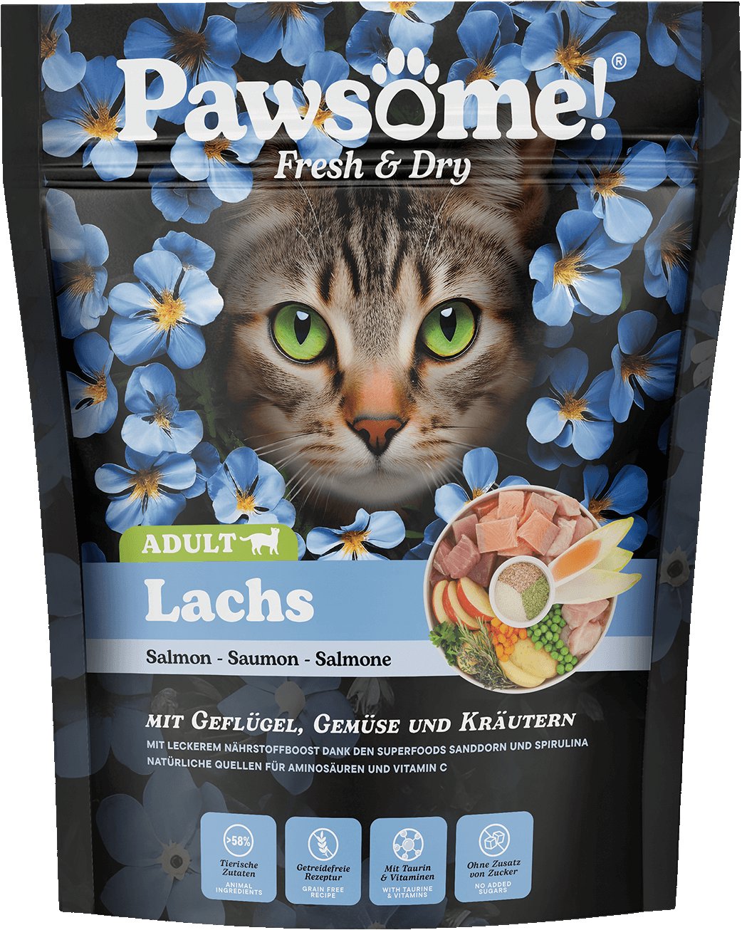 Pawsome! Fresh & Dry Adult Lachs s lososom 750 g