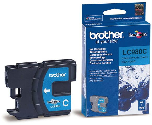 Brother LC-980C azúrová