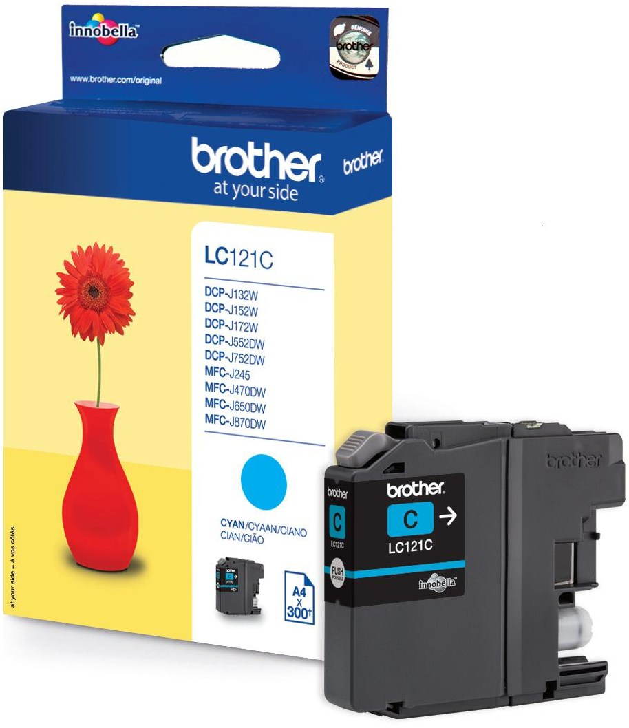 Brother LC-121C azúrová