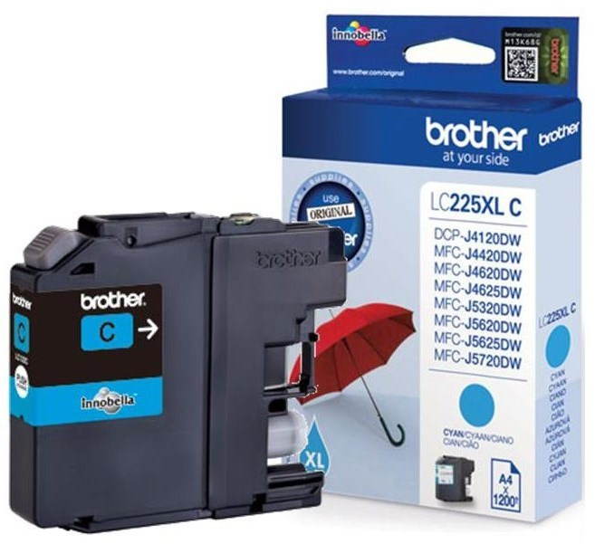 Brother LC-225XLC azúrová