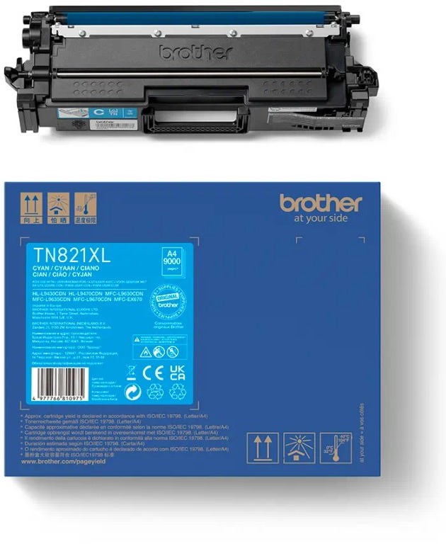 Brother TN-821XLC azúrový