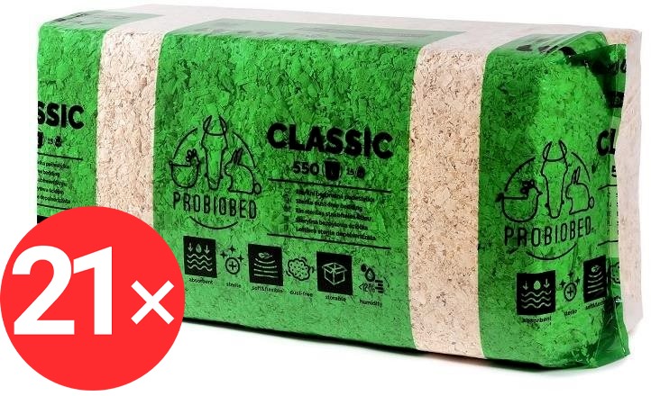 ProBioBED CLASSIC bezprašná sterilná podstielka 550 l – paleta = 21 ks