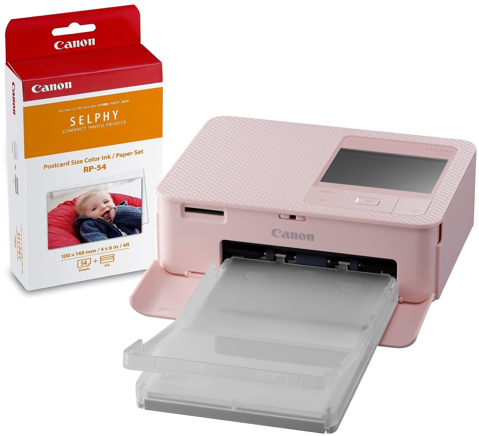 Canon SELPHY CP1500 ružová + papier RP-54