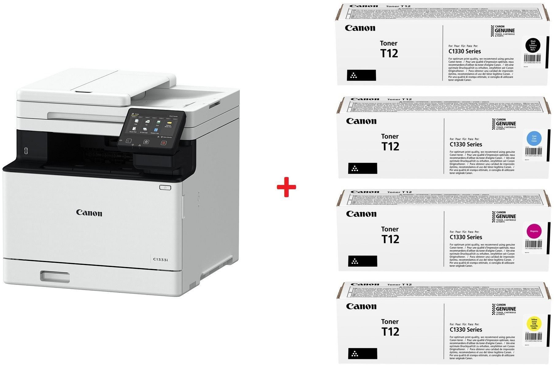 Canon i-SENSYS X C1333iF + 4 tonery