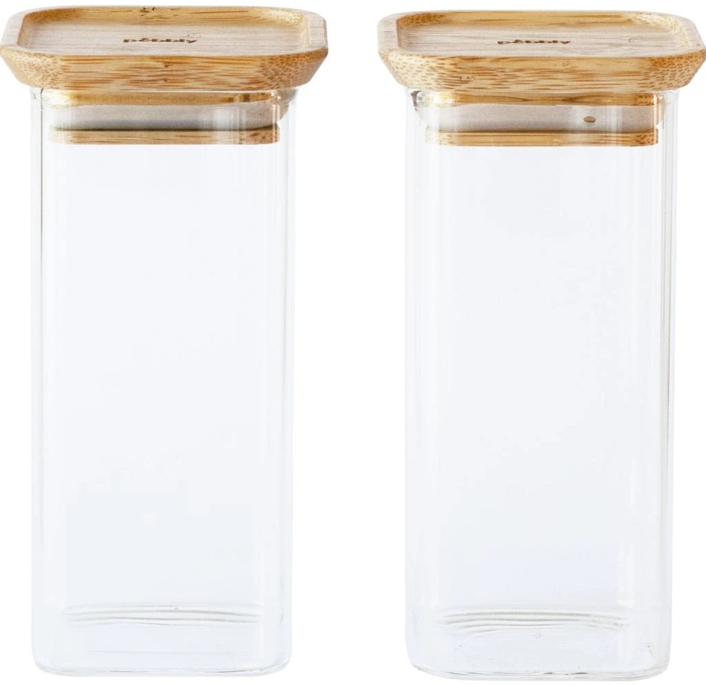 Pebbly PKV-048 Sada 2 ks sklenených dóz, 320 ml
