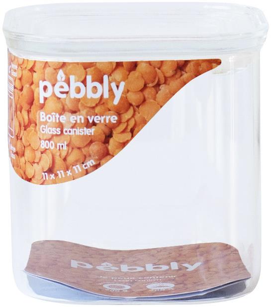 Pebbly PKV-044 Sklenená dóza, 800 ml