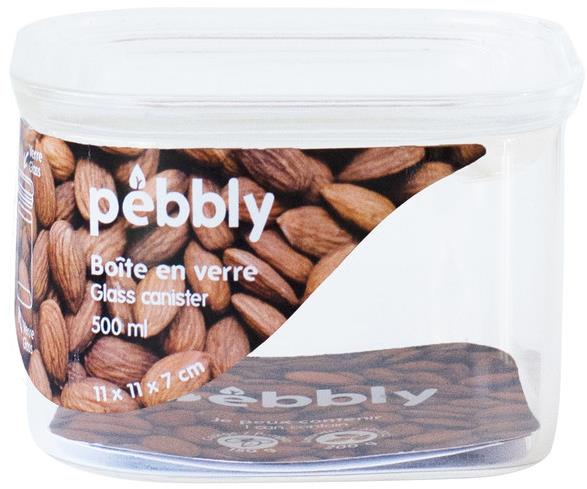 Pebbly PKV-043 Sklenená dóza, 500 ml