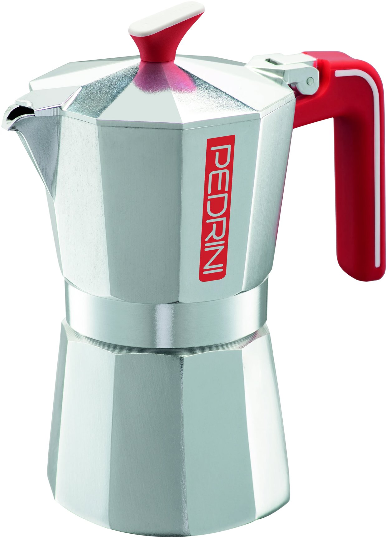 PEDRINI ECO BRILLANTATA MANICO ROSSO Moka kanvička 6 porcií 300 ml