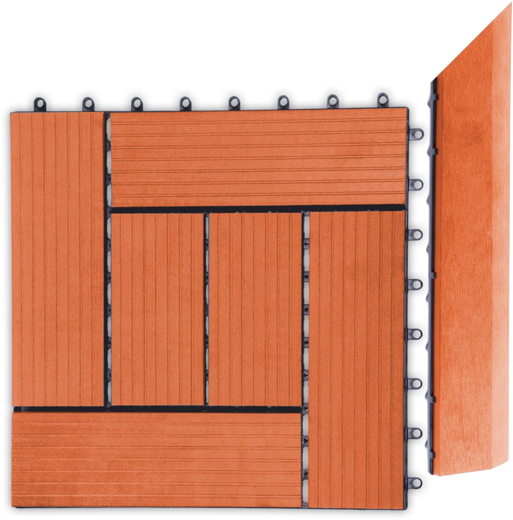 G21 Prechodová lišta pre dlaždice WPC, čerešňa 38,5 × 7,5 cm rohová (pravá)