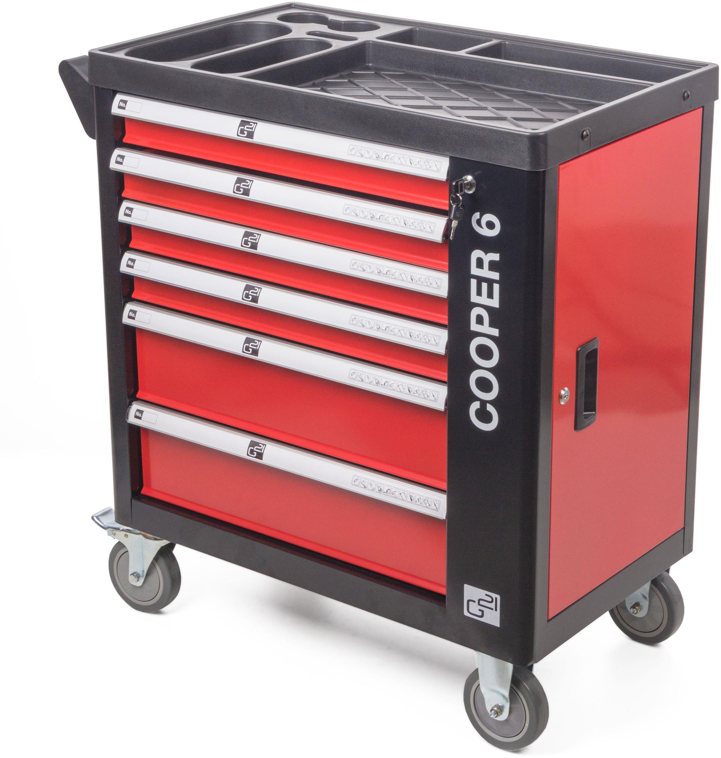 Dielenský vozík G21 Cooper 6 čierny