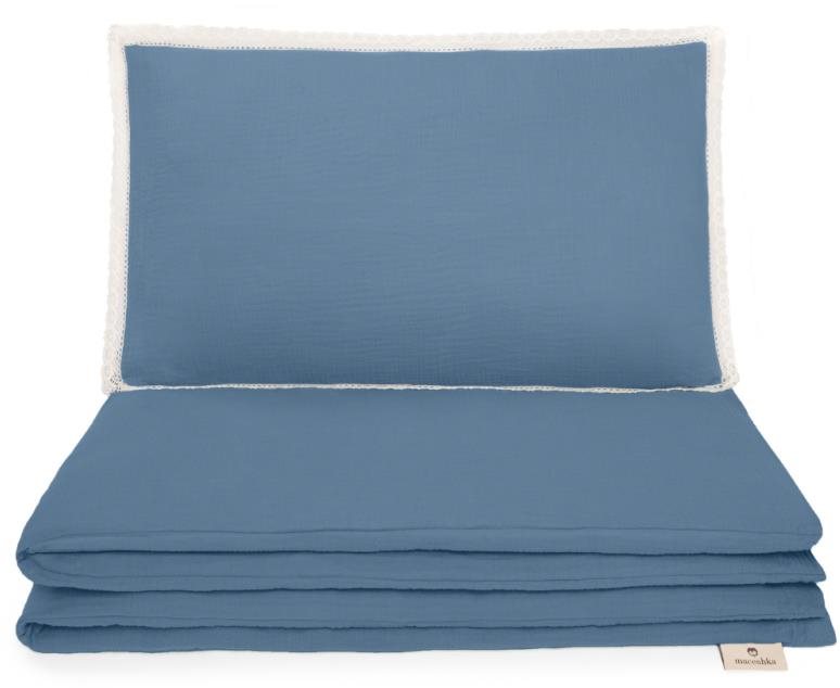 Maceshka Mušelínové obliečky Blue Jean, čipka