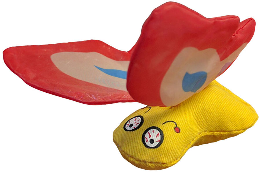 YEOWWW Motýl plněný bio šantou - červený
