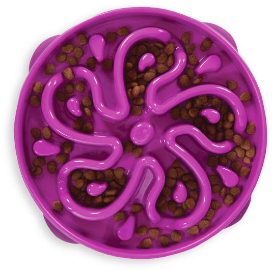 Outward Hound Spomaľovacia miska Fun Feeder Flower Fialová/Large