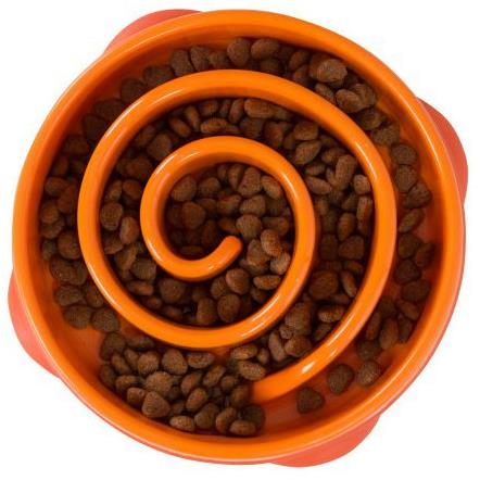 Outward Hound Spomaľovacia miska Fun Feeder Swirl Oranžová/Medium