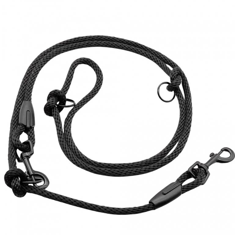 PafDog Prepínacie nastaviteľné vodidlo 10 mm, 5 m, čierne