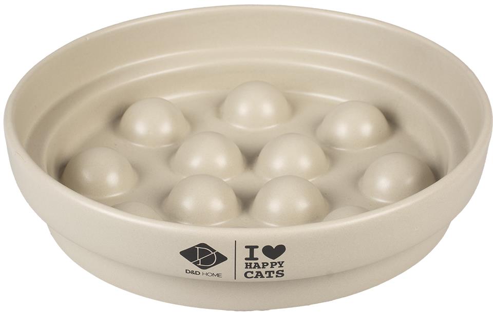 EBI D & D Sue Keramická miska pre mačky na pomalé jedenie 750 ml biela