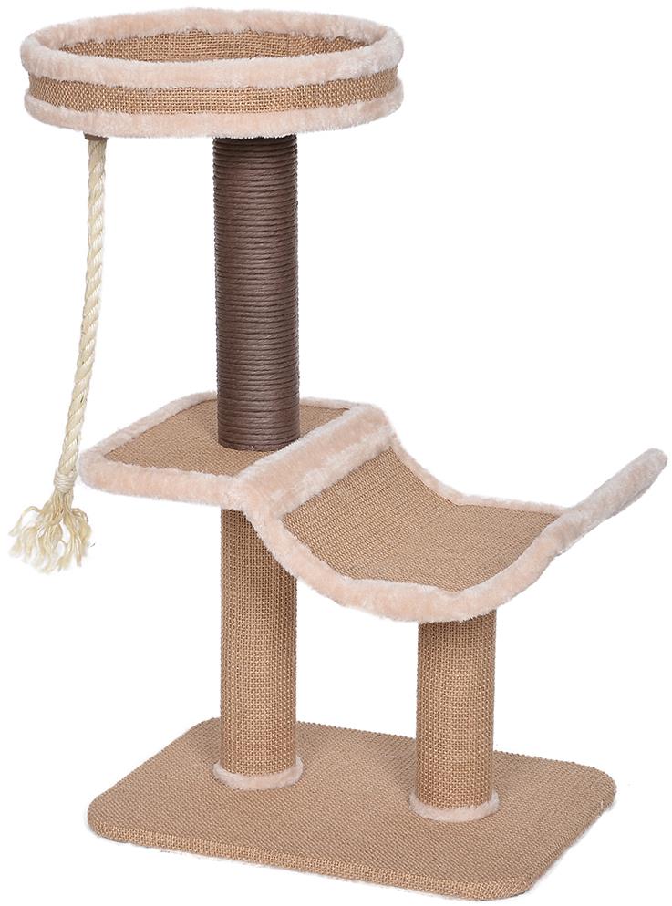 EBI Škrabací strom pre mačky 42 × 32 × 69 cm, hnedý