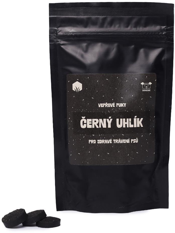 Dogsie Čierny uhlík bravčové puky so živým uhlíkom 100 g