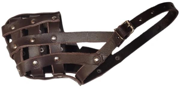 Palkar kožený náhubok pre psy veľ. 1, 20 × 6 cm, hnedý