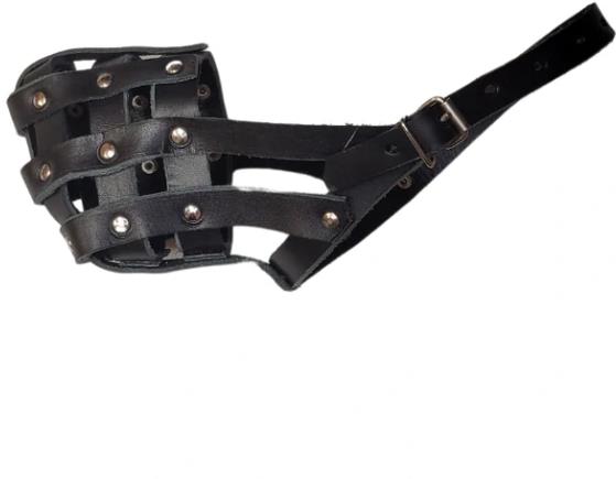 Palkar kožený náhubok pre psy veľ. 2, 24 × 7 cm, čierny