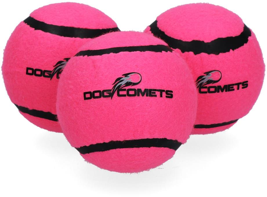 Dog Comets Starlight plávajúca tenisová loptička 3 ks ružová