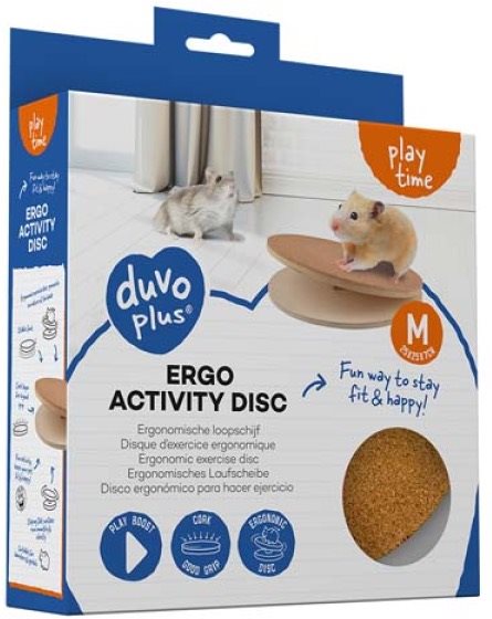 DUVO+ Behací disk drevený pre škrečkov a myši M – 25 × 25 × 7 cm