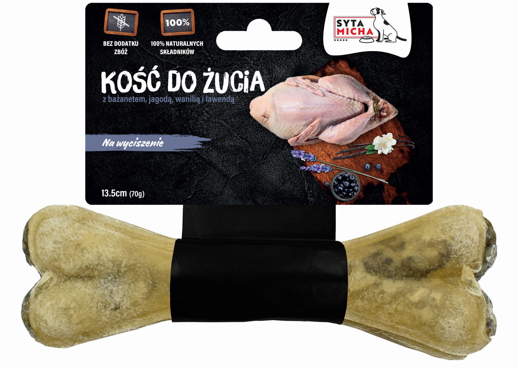 Syta micha Kosť s bažantom, vanilkou, levanduľou a čučoriedkami 13,5 cm