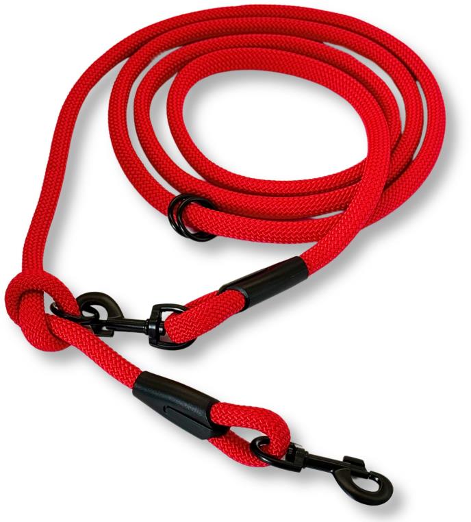 PafDog prepínacie extra pevné nastaviteľné vodidlo 14 mm, 2 m, červené