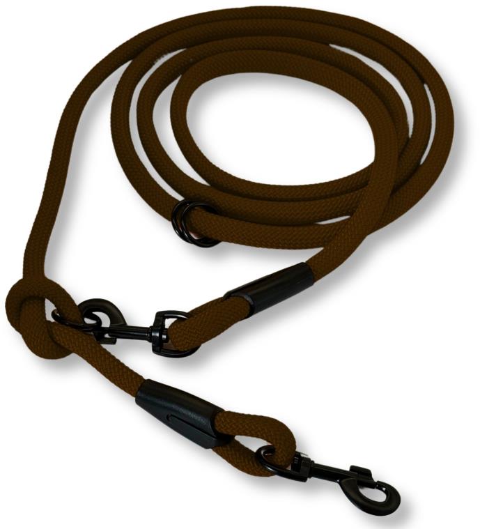 PafDog prepínacie extra pevné nastaviteľné vodidlo 14 mm, 1,5 m, hnedé