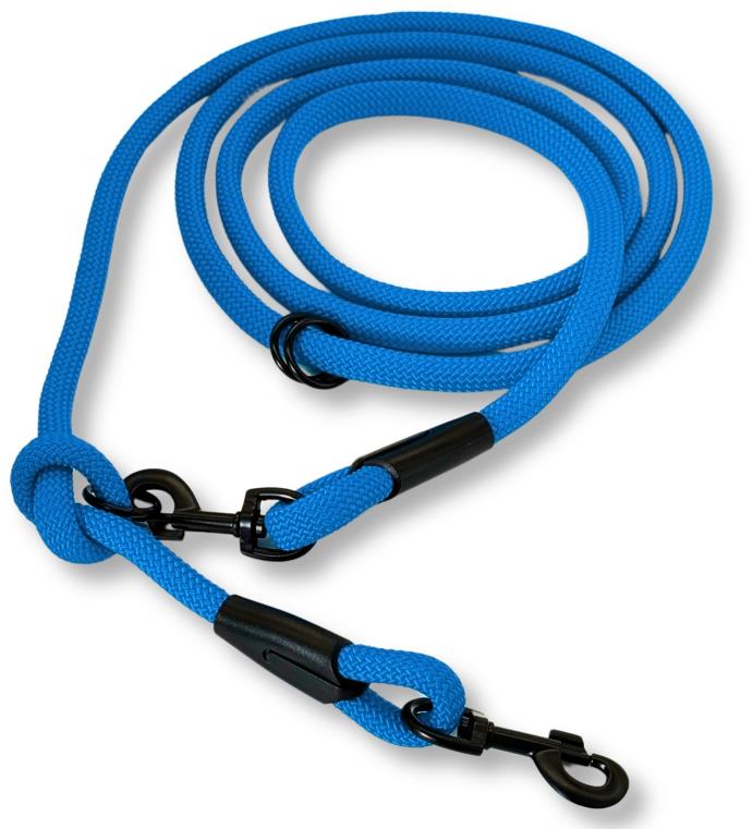 PafDog prepínacie extra pevné nastaviteľné vodidlo 14 mm, 4 m, modré