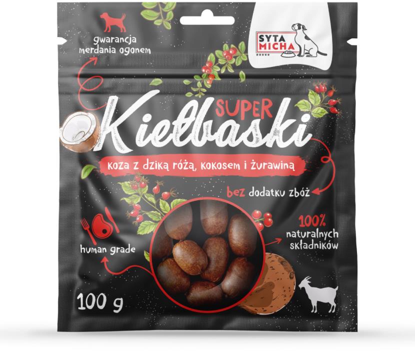 Sýta micha – Klobásky s kozou, šípkom a kokosom