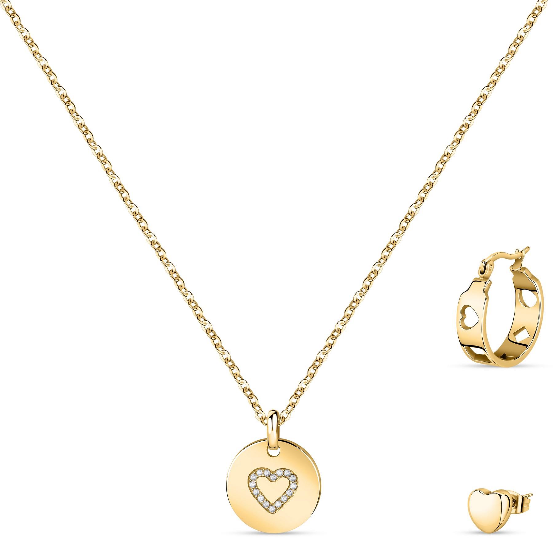 La Petite Story Darčeková sada náhrdelník a dve single náušnice, oceľová LPS20ASD02