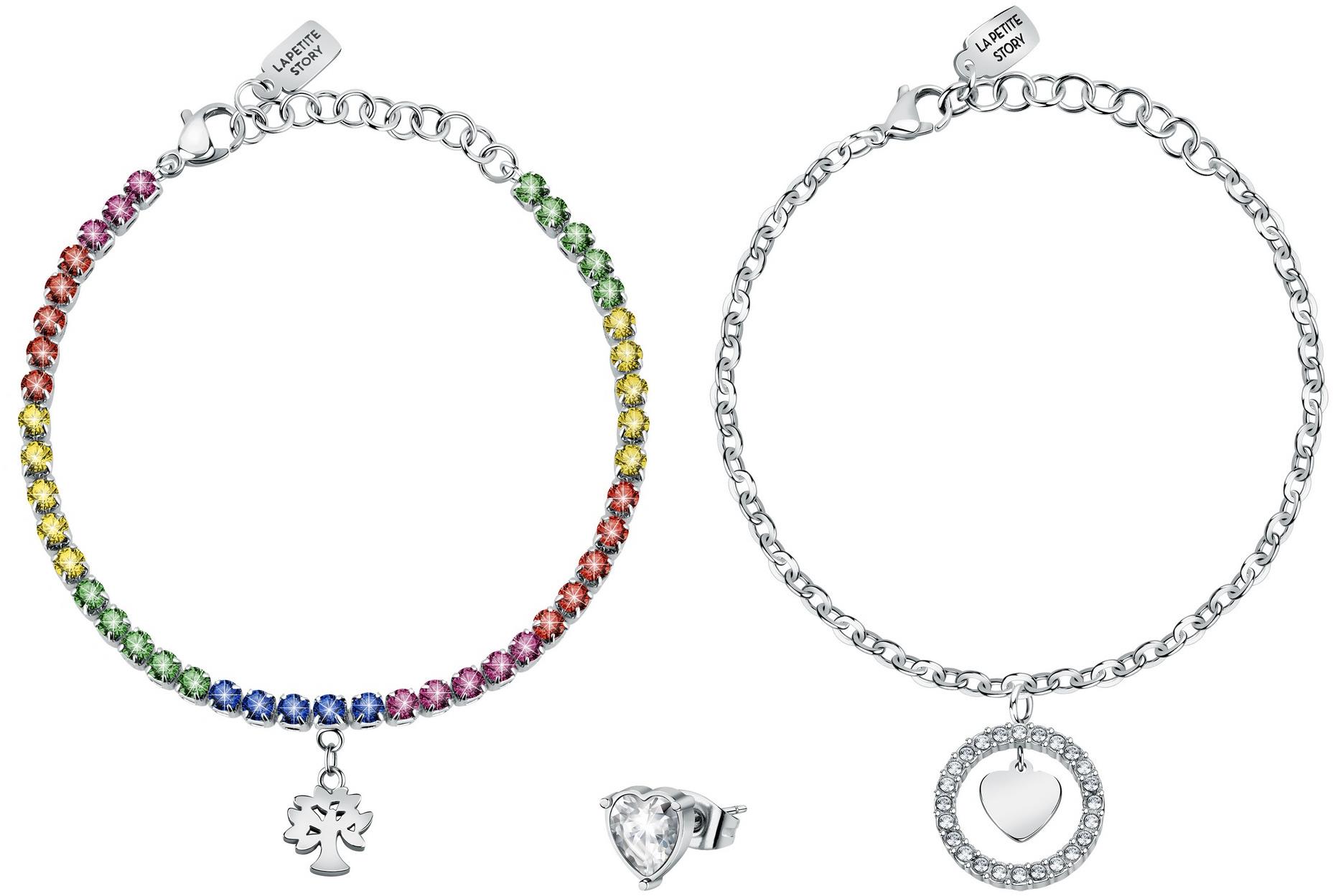 La Petite Story Darčeková sada 2 náramky a single náušnice, oceľová LPS20ASD03