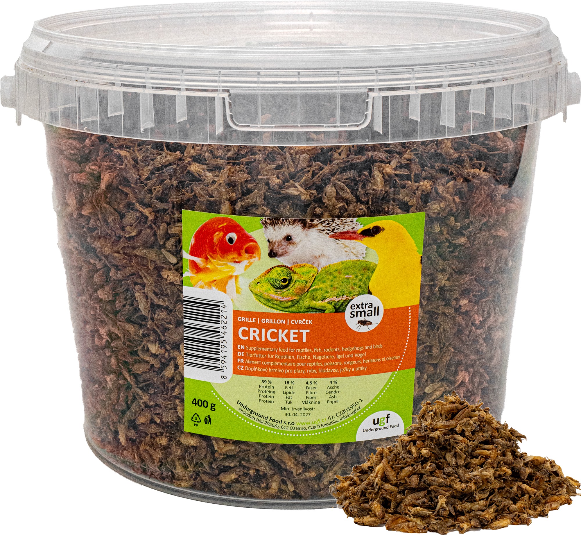 UGF Sušený malý cvrček 400 g