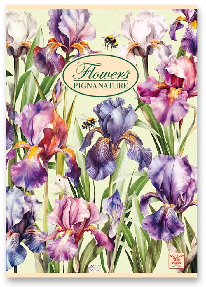 PIGNA Nature Flowers A5 šitý, čistý, náhodný motív