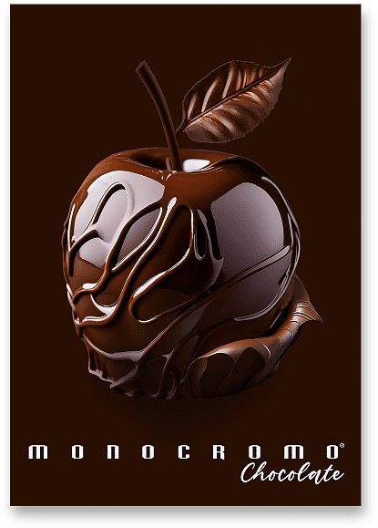 PIGNA Monocromo Chocolate A4 šitý, linajkový, náhodný motív