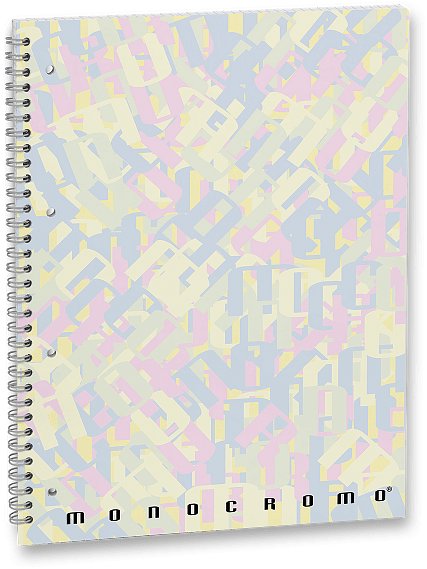 PIGNA Monocromo Multicolor A4 krúžkový, linajkový