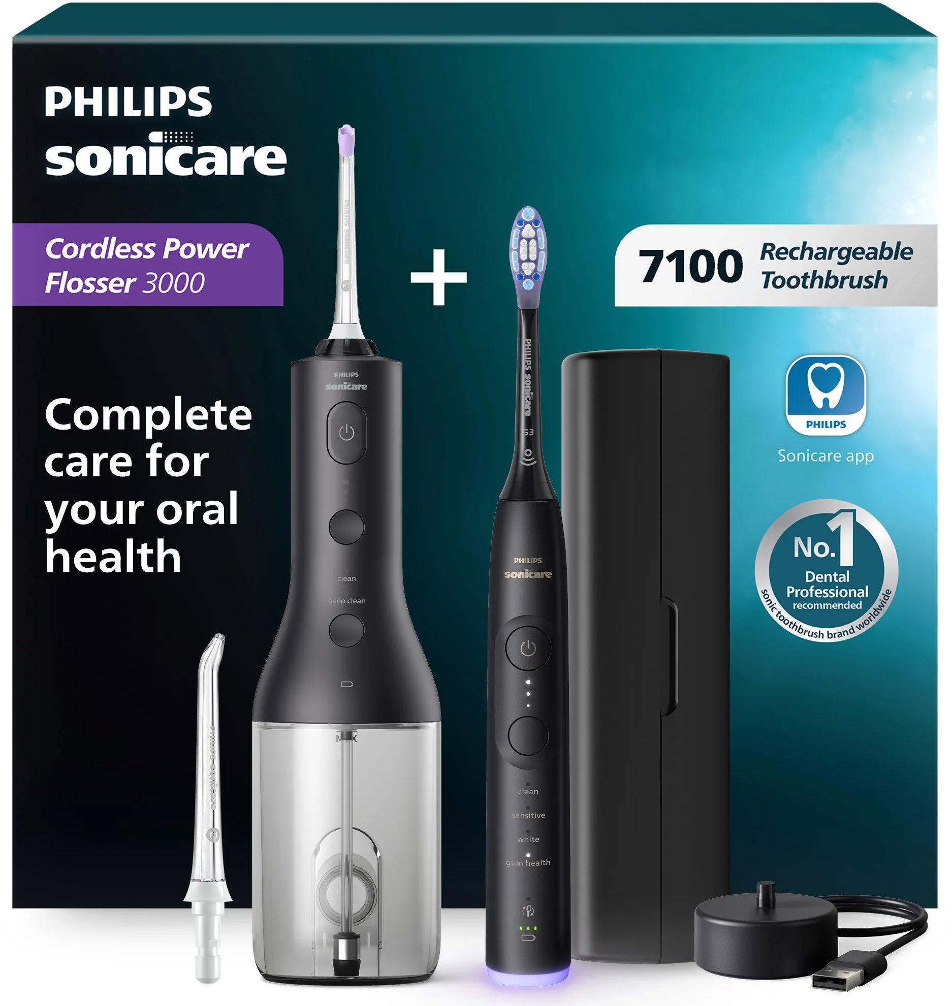 Philips Sonicare 7100 + HX3887/43 + Prístroj na medzizubnú hygienu
