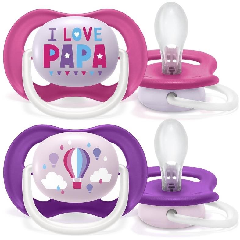 Philips AVENT cumlík Ultra Air text 6 – 18 m dievča, 2 ks